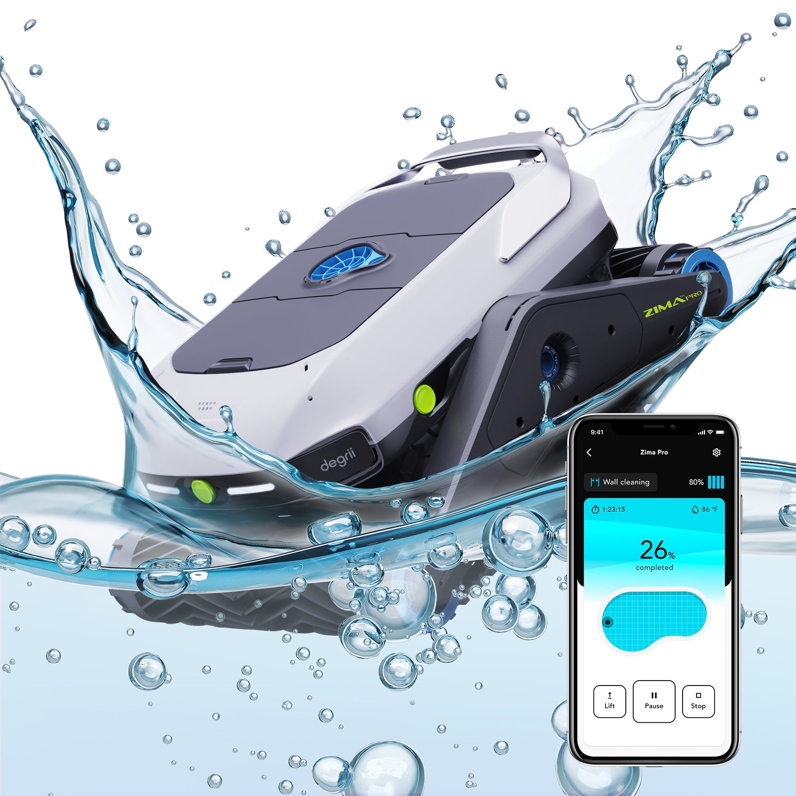 Degrii Zima Pro Cordless Robotic Pool Cleaner